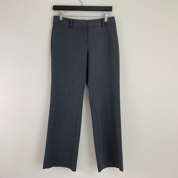 Talbots Petites Dress Pants Sz 6p Heather Gray Relaxed Fit Flat Front Belt Loops - Picture 1 of 12